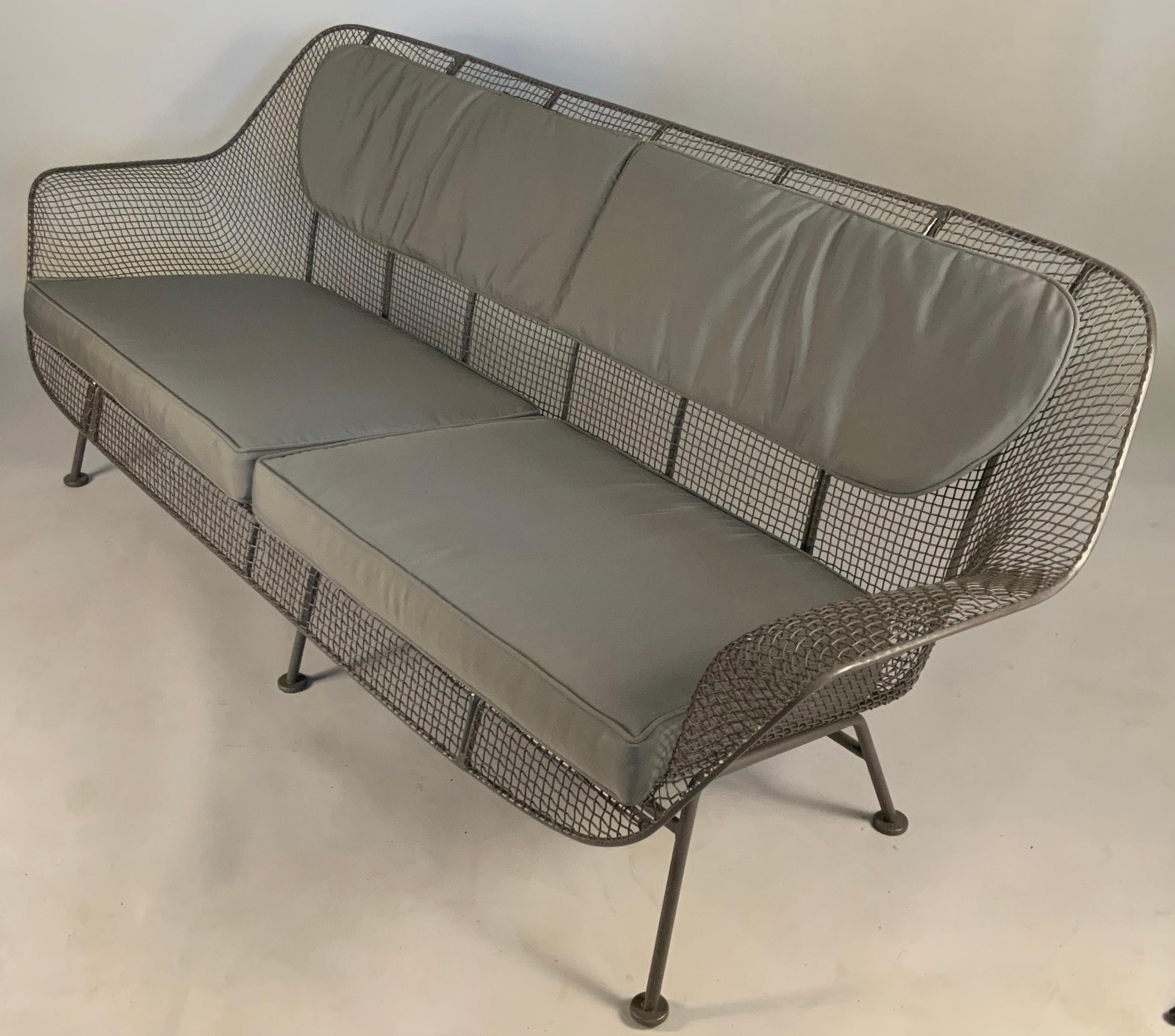 American Rare Long 1950s Sculptura Sofa by Russell Woodard For Sale