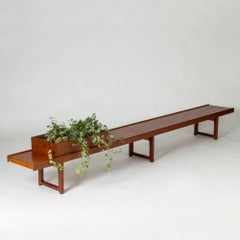 Rare, Long Teak "Krobo" Bench by Torbjørn Afdal for Bruksbo, Norway, 1960s
