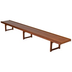Rare, Long Teak "Krobo" Bench by Torbjørn Afdal for Bruksbo, Norway, 1960s