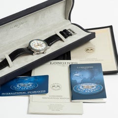 Rare Longines Lindbergh Hour Angle L2.601.4.11.2, Outstanding, Full Set