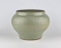 A Rare Longquan Celadon 'Hundred Rib' Jar, Song-Yuan Dynasty