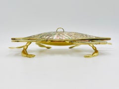 Rare Los Castillo Taxco "Crab" Abalone & Brass Jewelry Box, Mexican Silversmith