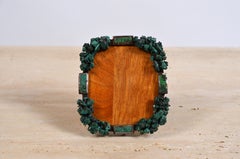 Rare Los Castillos Carved Malachite Picture Frame