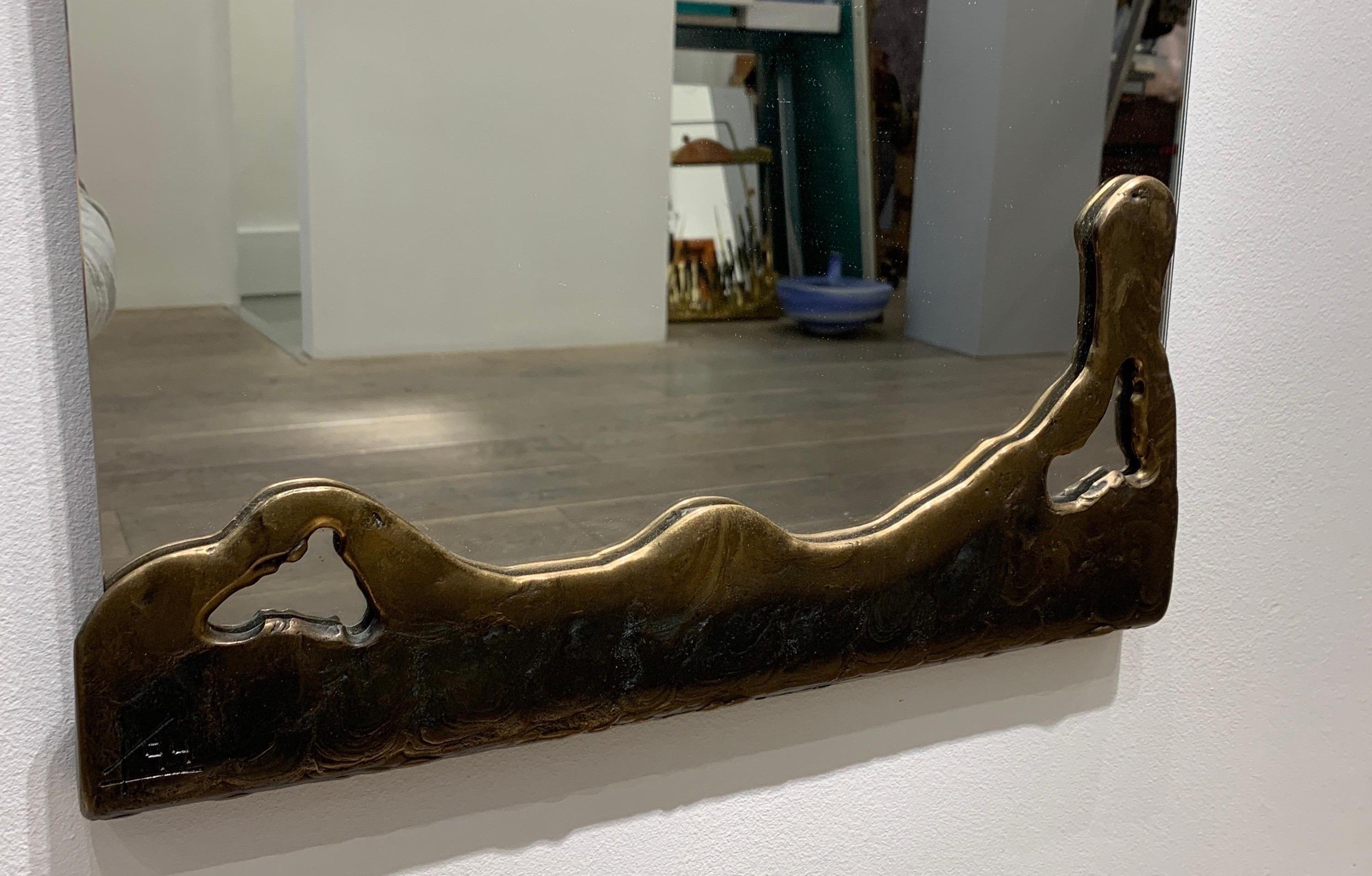 Lothar Klute Bronze Mirror, 1994 In Good Condition In Brussels, BE