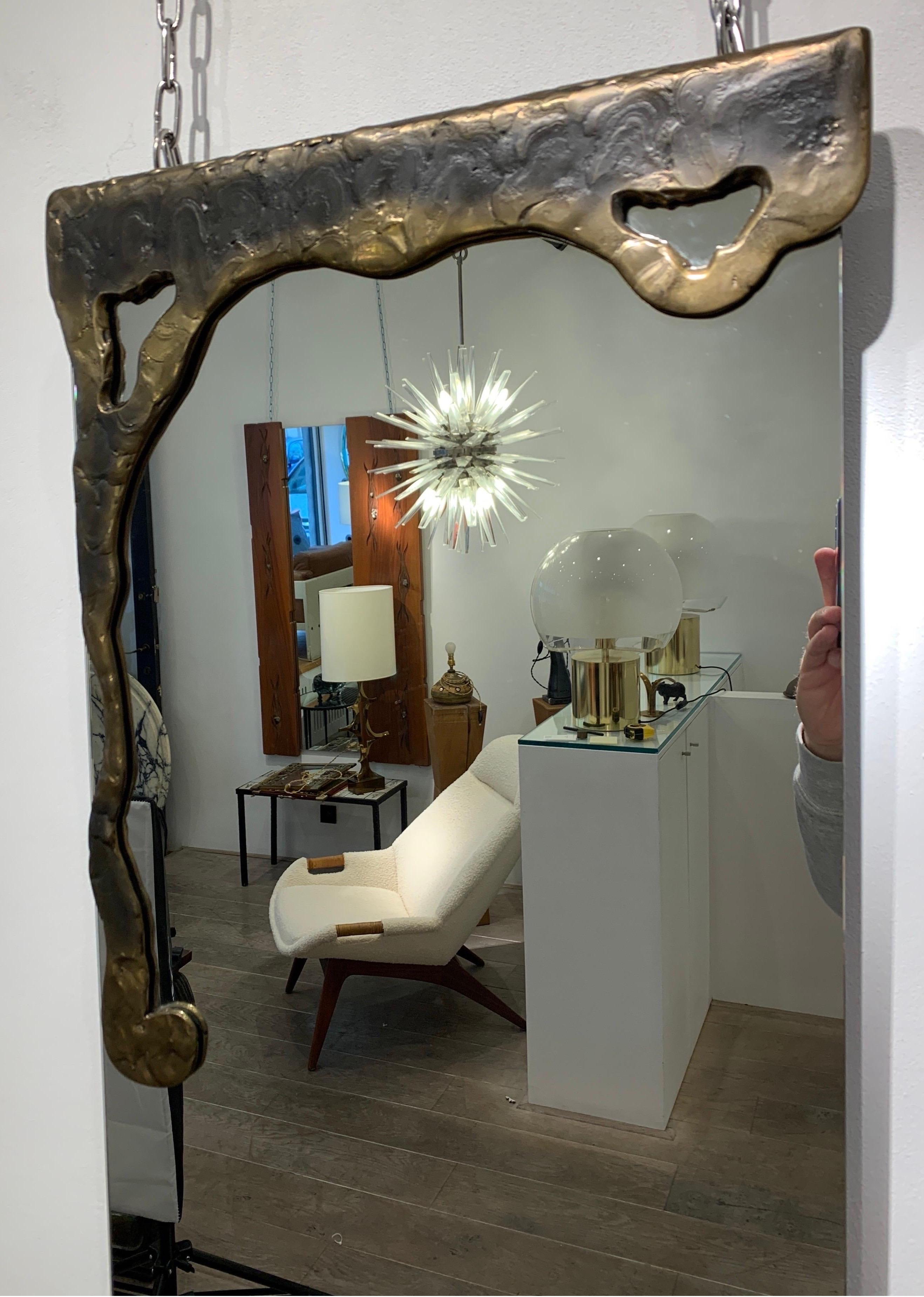 Late 20th Century Lothar Klute Bronze Mirror, 1994
