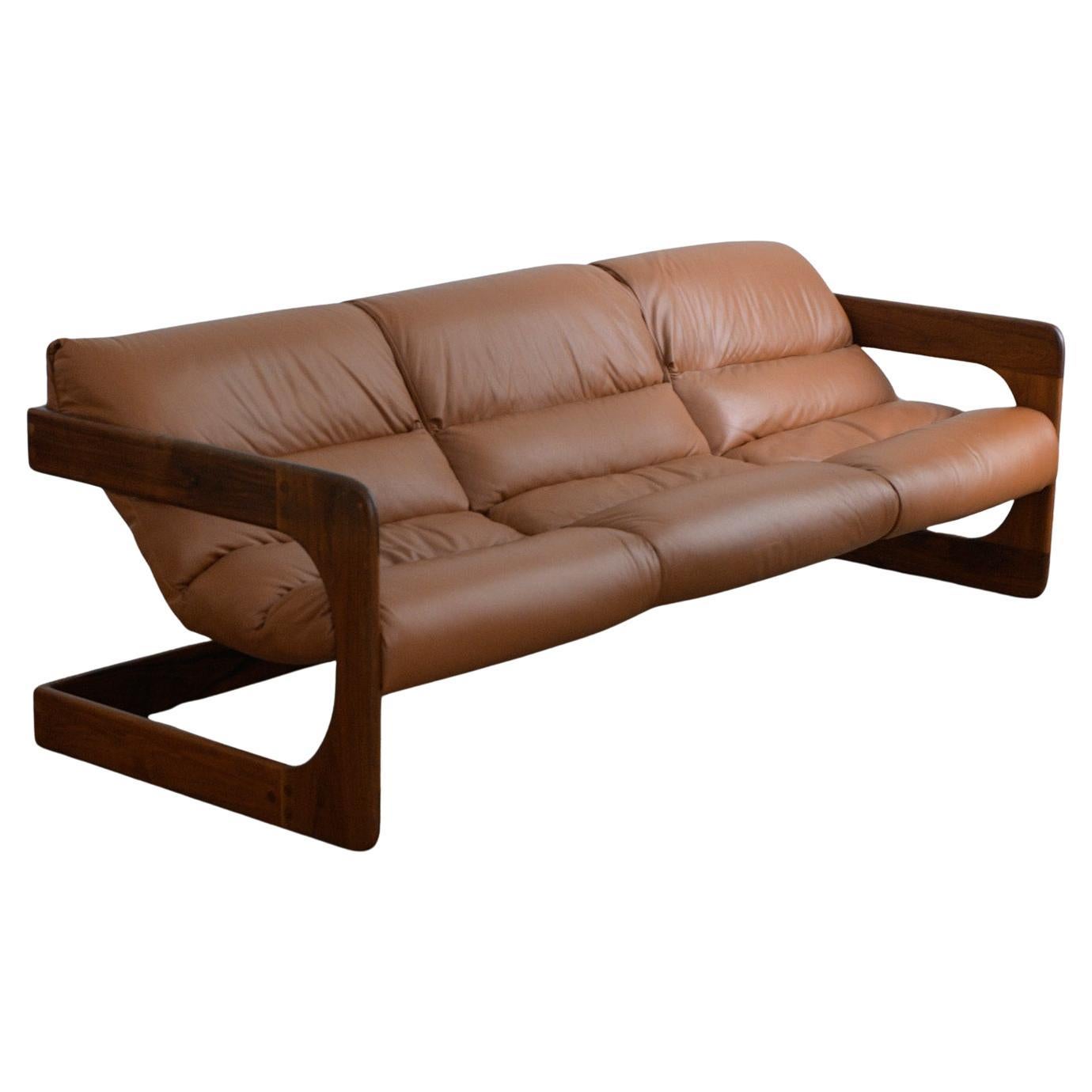Rare Lou Hodges Three Seat Sling Sofa