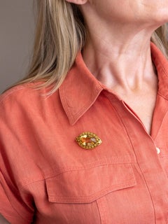 Rare Louis Comfort Tiffany Citrine Brooch