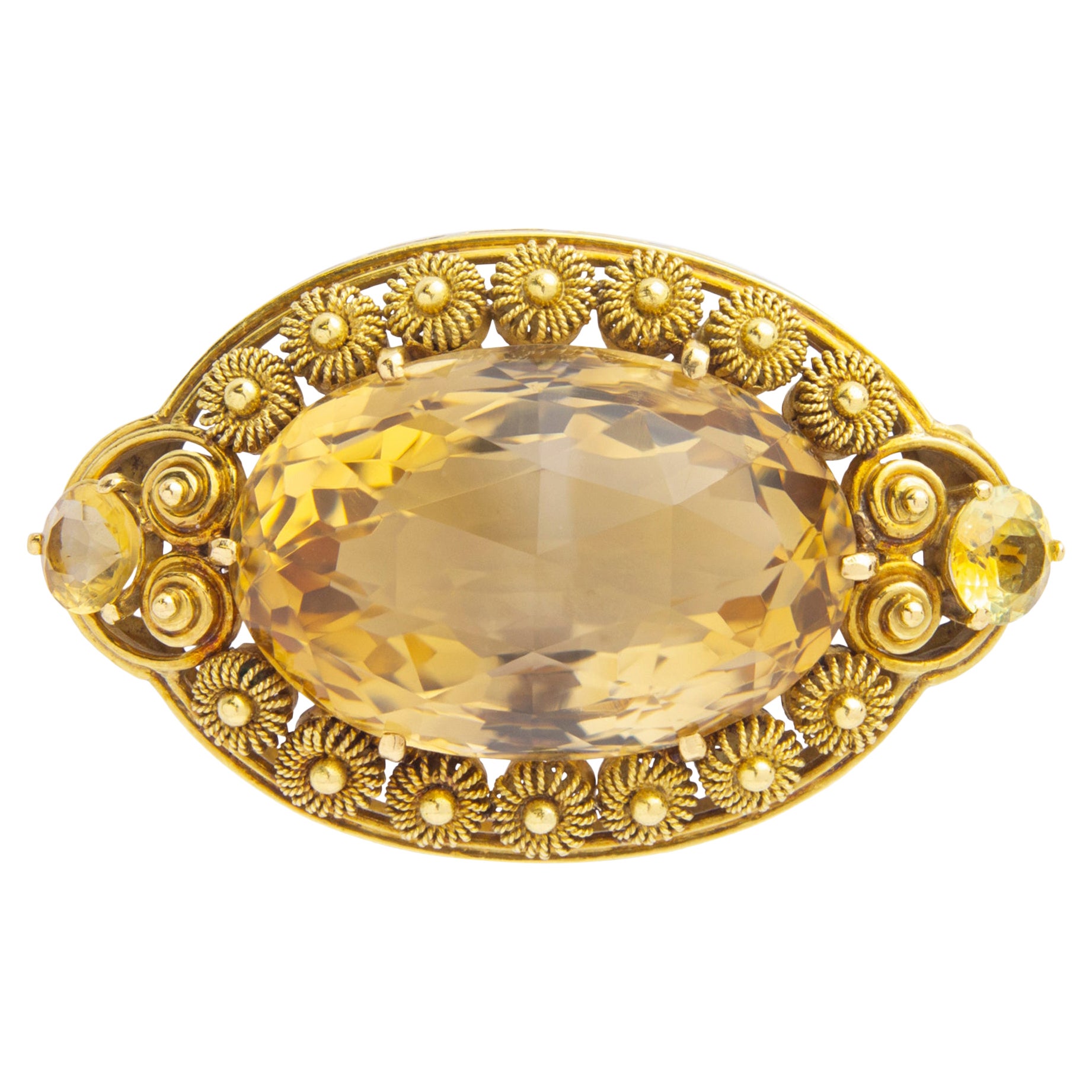 Rare Louis Comfort Tiffany Citrine Brooch