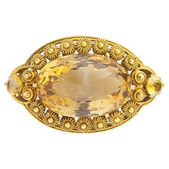 Rare broche Louis Comfort Tiffany en citrine