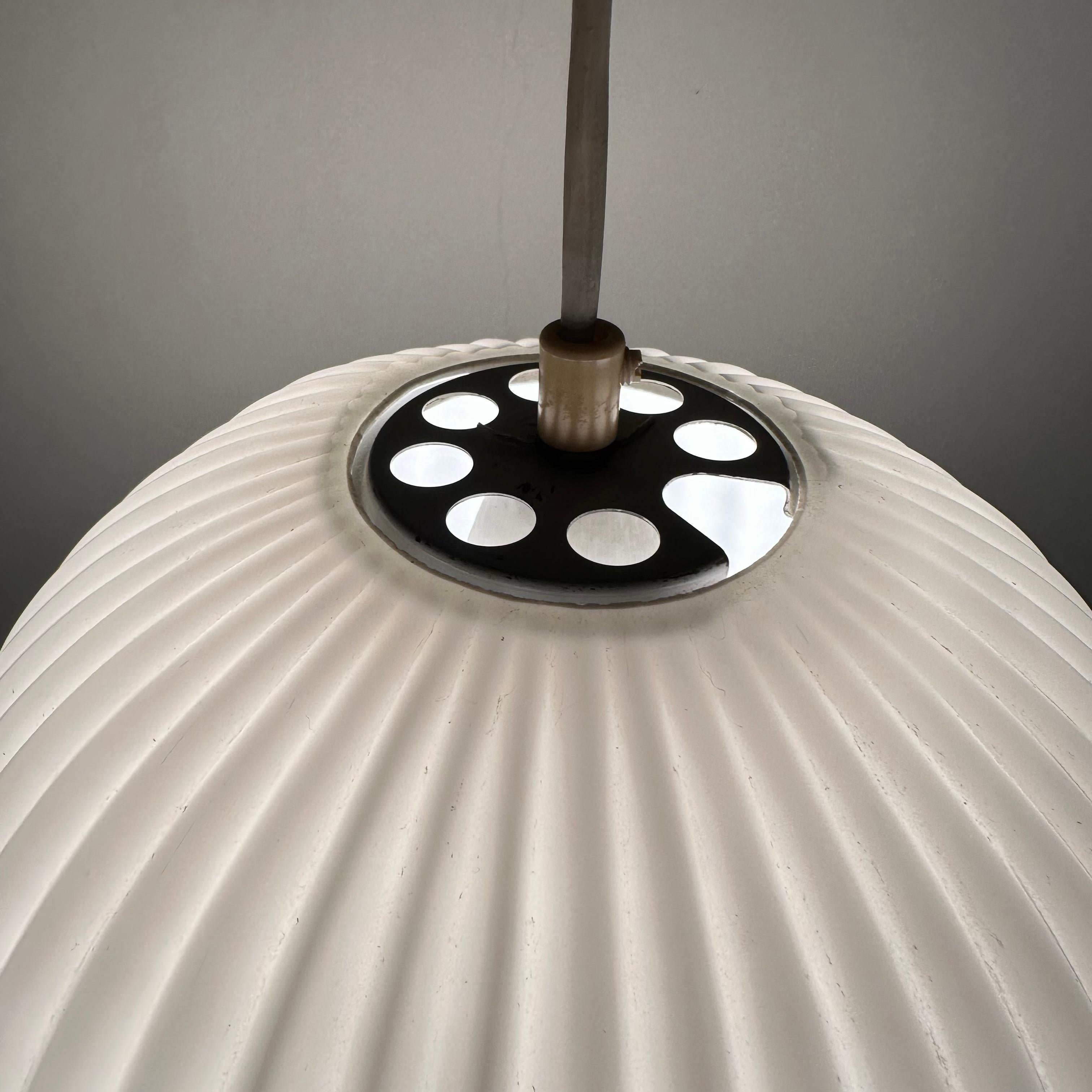 Rare Louis Kalff for Philips Opaline glass pendant light , 1960s For Sale 12