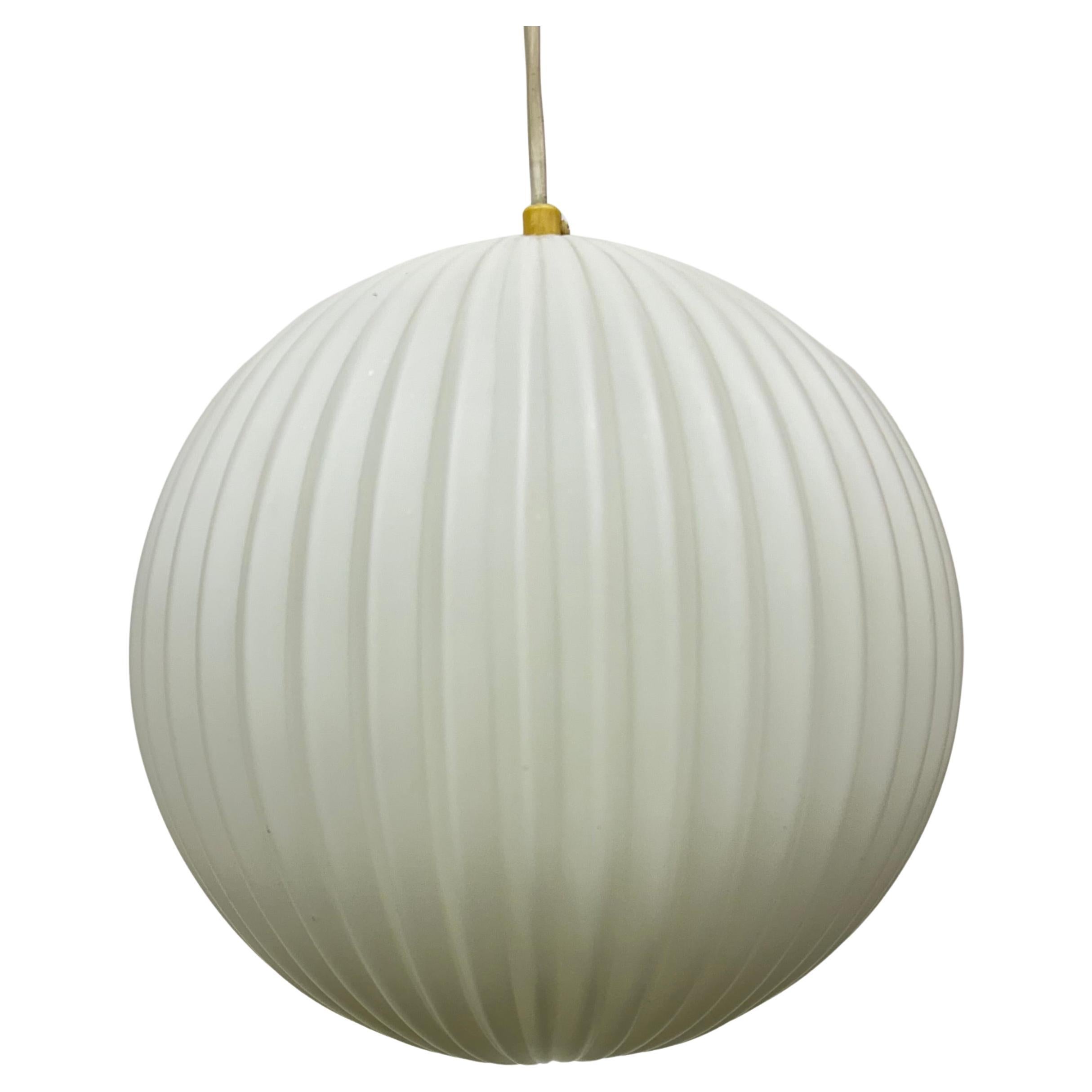 Rare Louis Kalff for Philips Opaline glass pendant light , 1960s