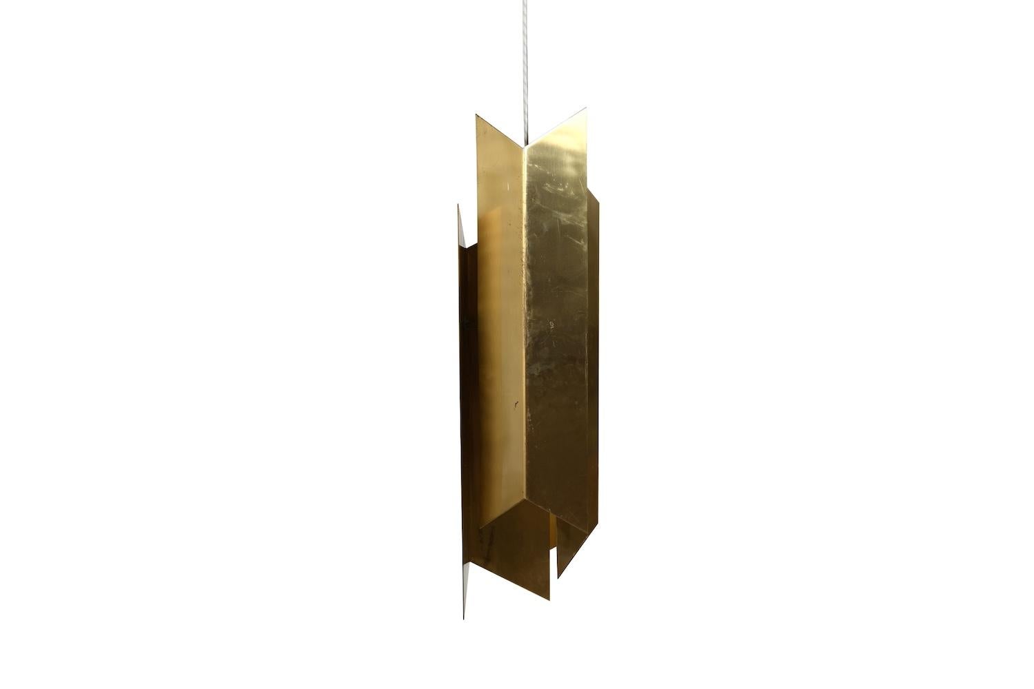 Rare suspension en laiton Louis Poulsen des années 1960 de la Church's Bavnehøj Copenhague Bon état - En vente à Handewitt, DE