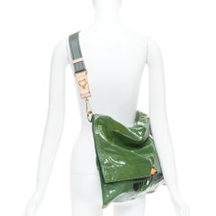 rare LOUIS VUITTON 2010 Raindrop Besace green PVC crossbody bag