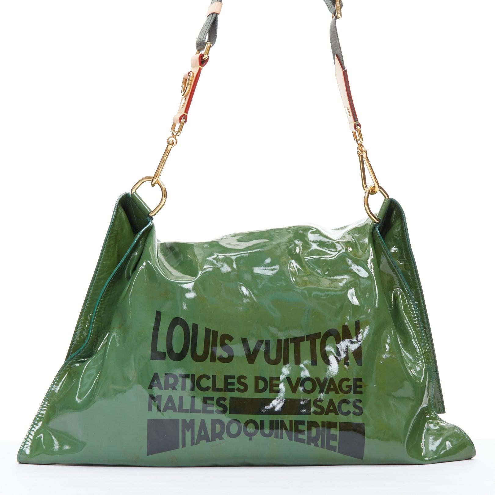 Women's rare LOUIS VUITTON 2010 Raindrop Besace green PVC crossbody bag