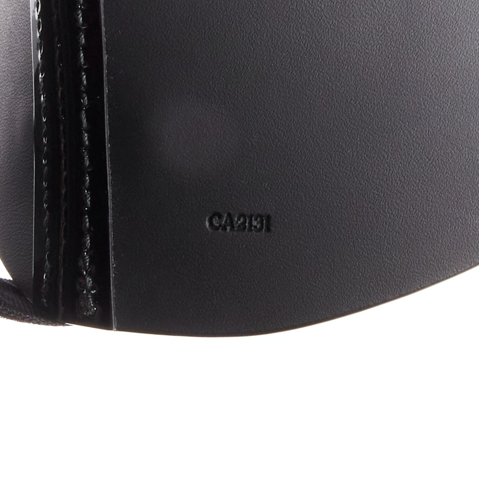 rare LOUIS VUITTON 2011 Runway Fetishes black patent peplum corset belt 85cm For Sale 4