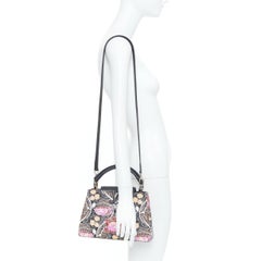 Sac à main rare LOUIS VUITTON en cuir imprimé « Wild Flowers Capucines BB » de 2015