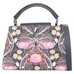 Sac à main rare LOUIS VUITTON en cuir imprimé « Wild Flowers Capucines BB » de 2015