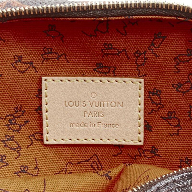 rare LOUIS VUITTON 2018 Runway Catogram Paname PM monogram crossbody camera bag For Sale 5