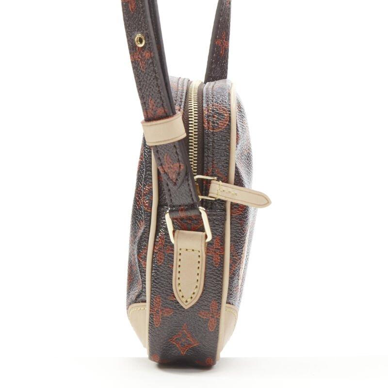 rare LOUIS VUITTON 2018 Runway Catogram Paname PM monogram crossbody camera bag In Excellent Condition For Sale In Hong Kong, NT