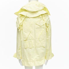 rare LOUIS VUITTON 2020 Runway yellow detachable tie sleeves parka jacket FR46 S
