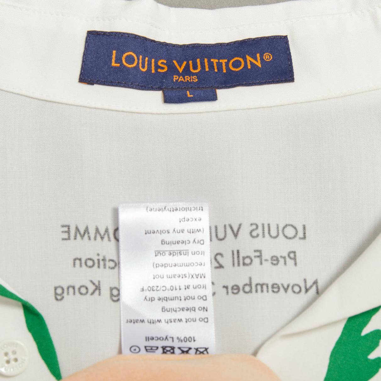 raro LOUIS VUITTON 2024 VIP Gift LVers Limited Edition lyocell bowling shirt L en venta 3