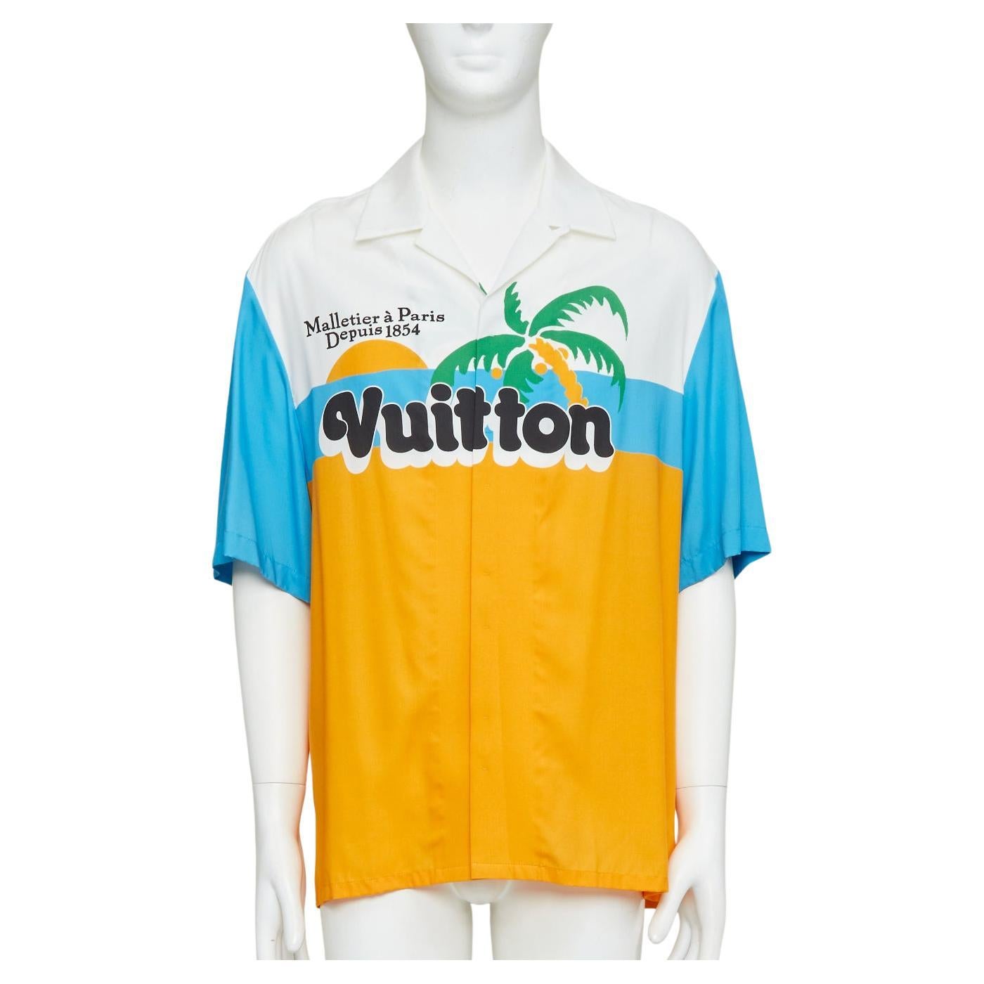 raro LOUIS VUITTON 2024 VIP Gift LVers Limited Edition lyocell bowling shirt L en venta