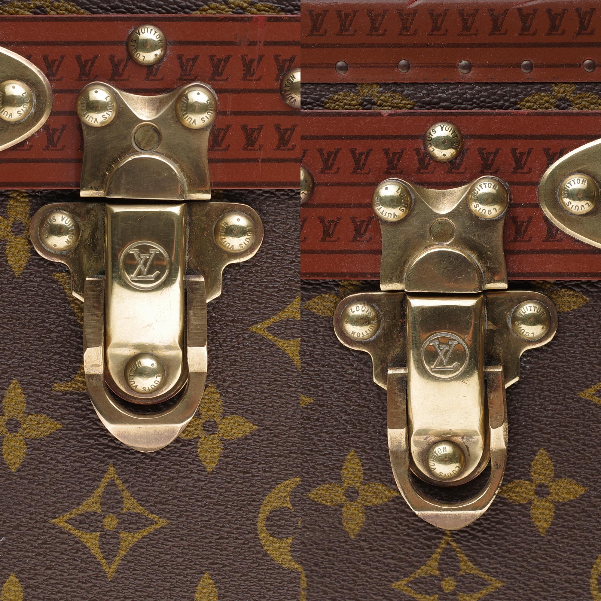 Rare Louis Vuitton 70 Suitcase in brown monogram canvas 5