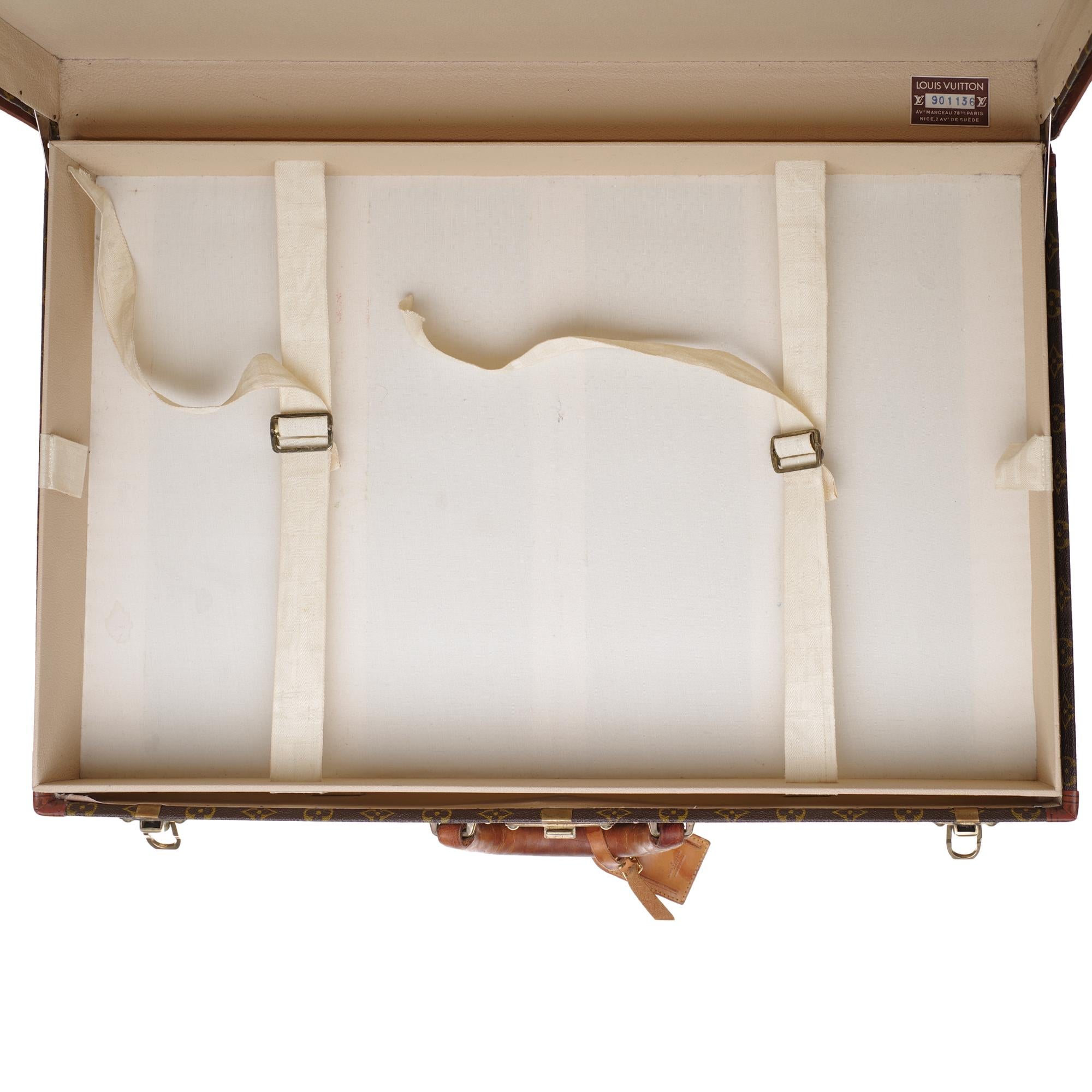 Rare Louis Vuitton 70 Suitcase in brown monogram canvas 7