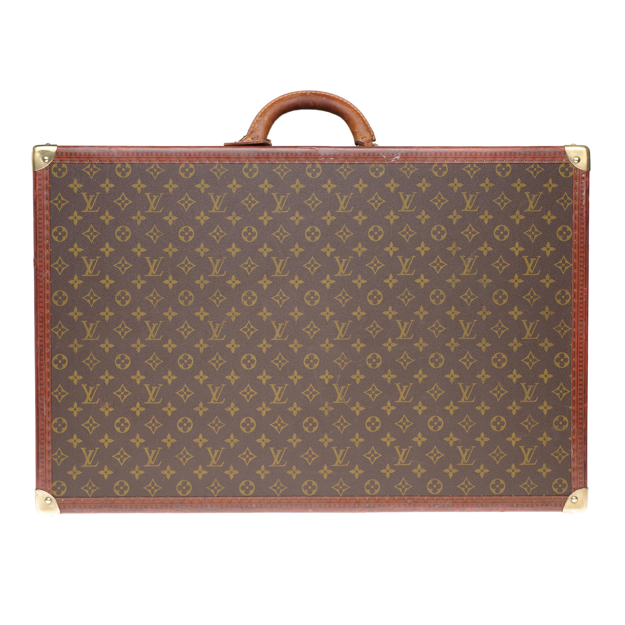 Rare Louis Vuitton 70 Suitcase in brown monogram canvas For Sale at 1stDibs