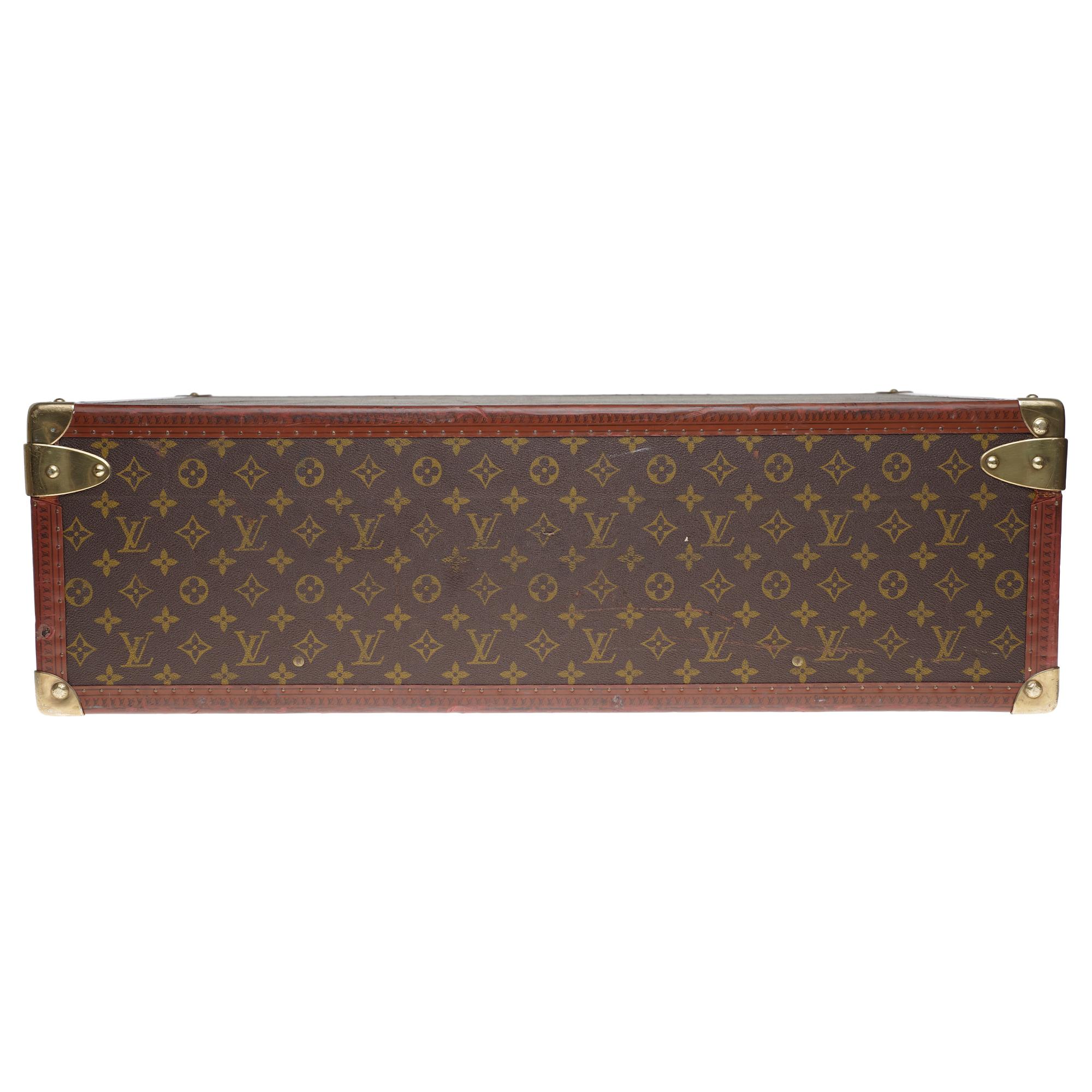 Women's or Men's Rare Louis Vuitton 70 Suitcase in brown monogram canvas