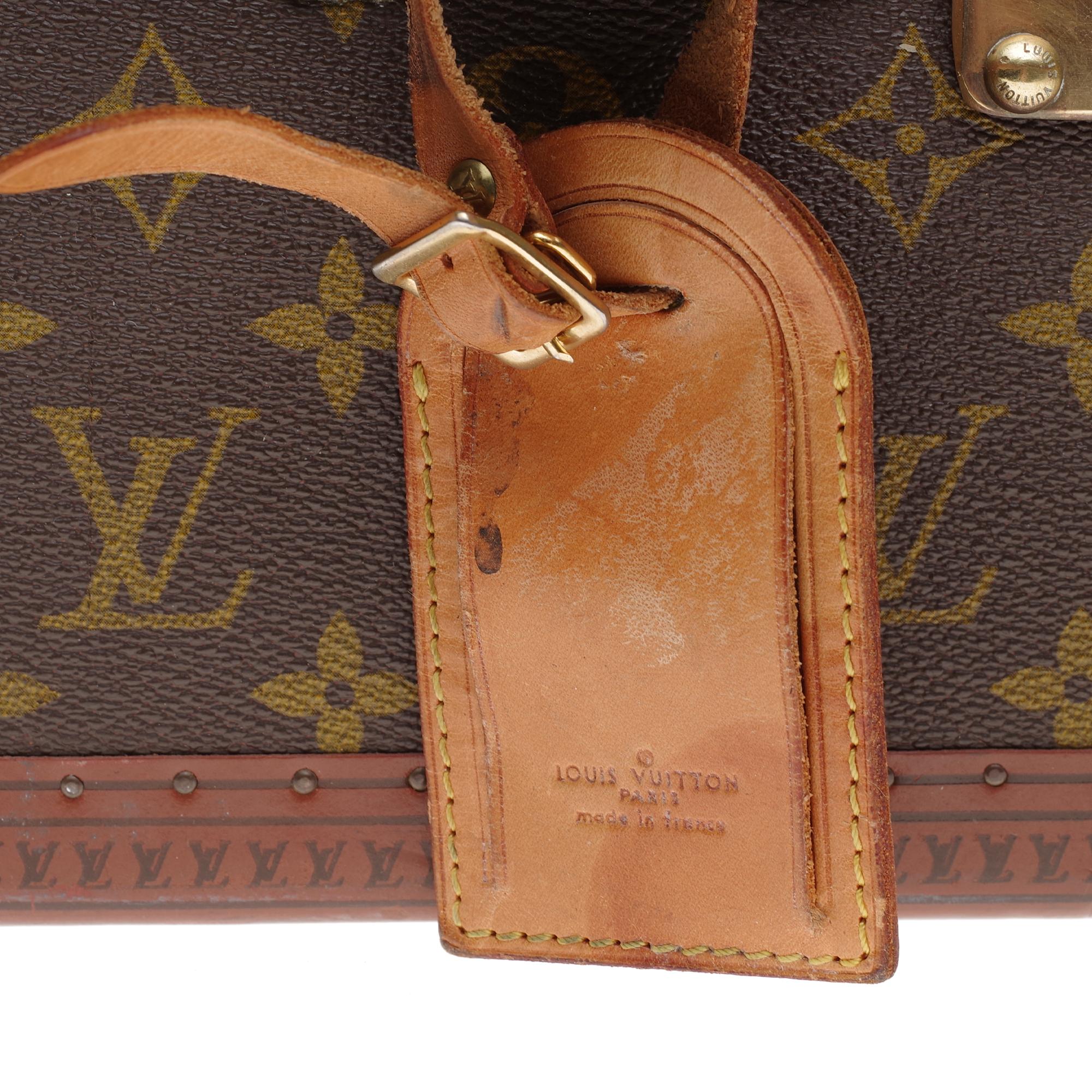 Rare Louis Vuitton 70 Suitcase in brown monogram canvas 3