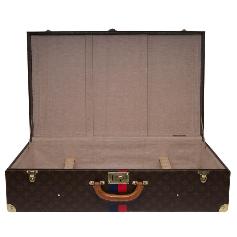 Rare Louis Vuitton 75 Suitcase in brown monogram canvas For Sale 5