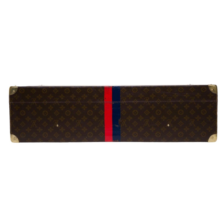 Rare Louis Vuitton 75 Suitcase in brown monogram canvas For Sale 8