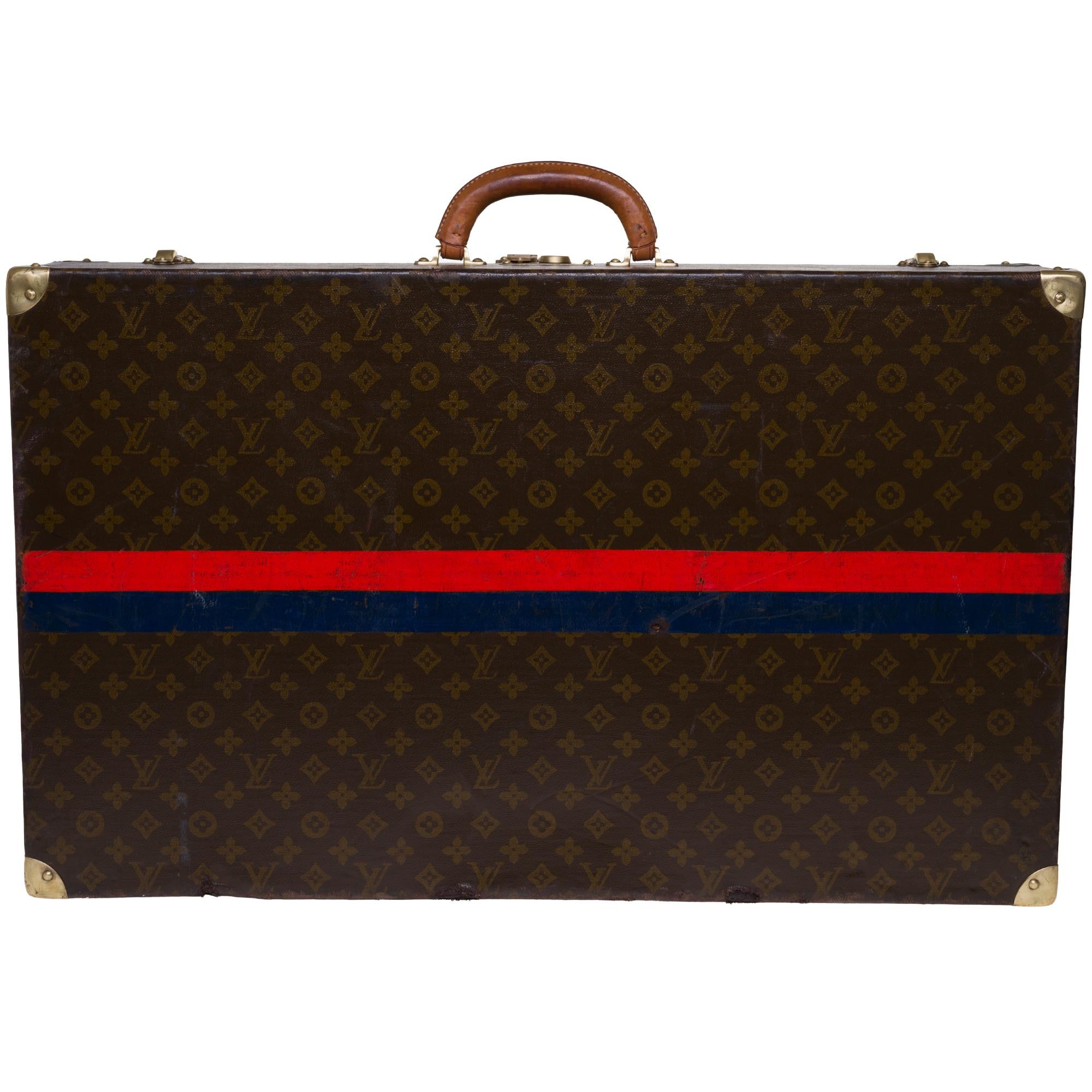 Rare Louis Vuitton 75 Suitcase in brown monogram canvas In Good Condition In Paris, IDF