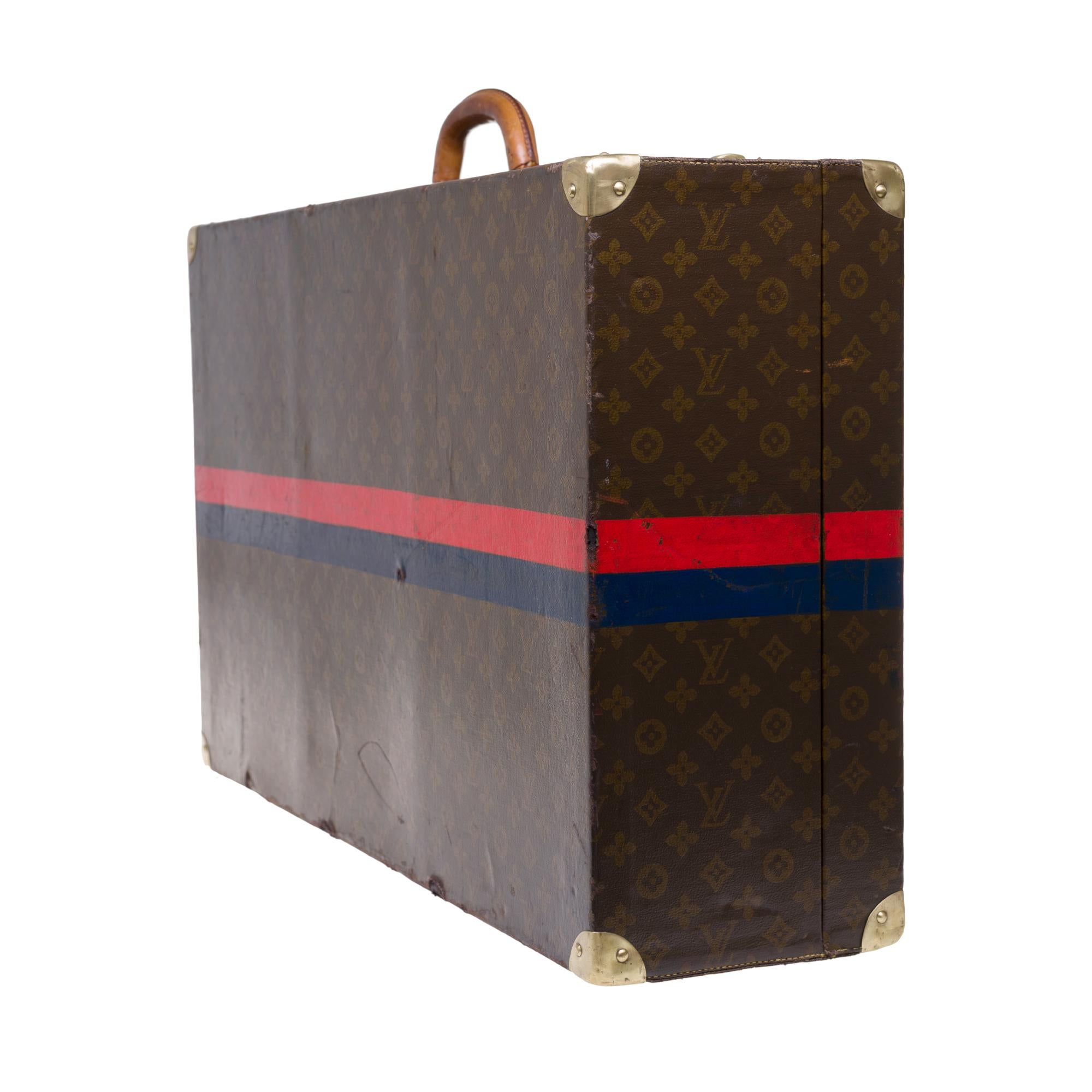 Women's or Men's Rare Louis Vuitton 75 Suitcase in brown monogram canvas