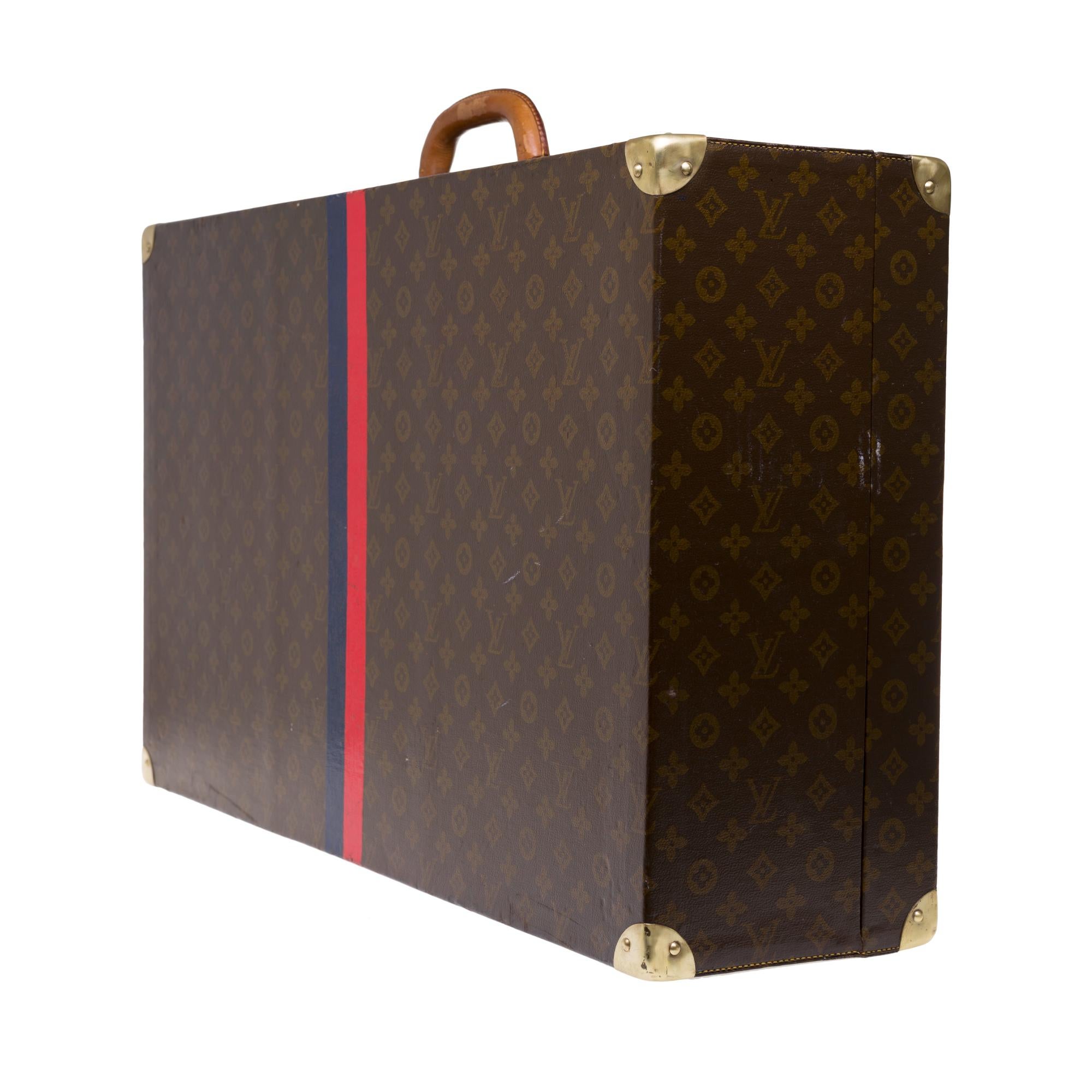 Women's or Men's Rare Louis Vuitton 75 Suitcase in brown monogram canvas