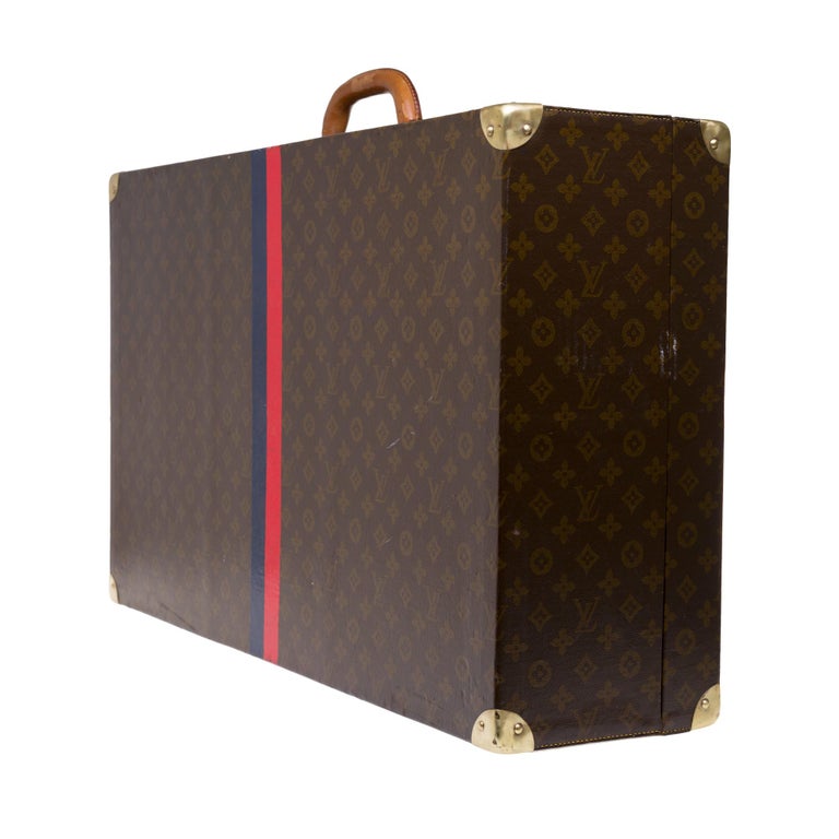 Women's or Men's Rare Louis Vuitton 75 Suitcase in brown monogram canvas For Sale