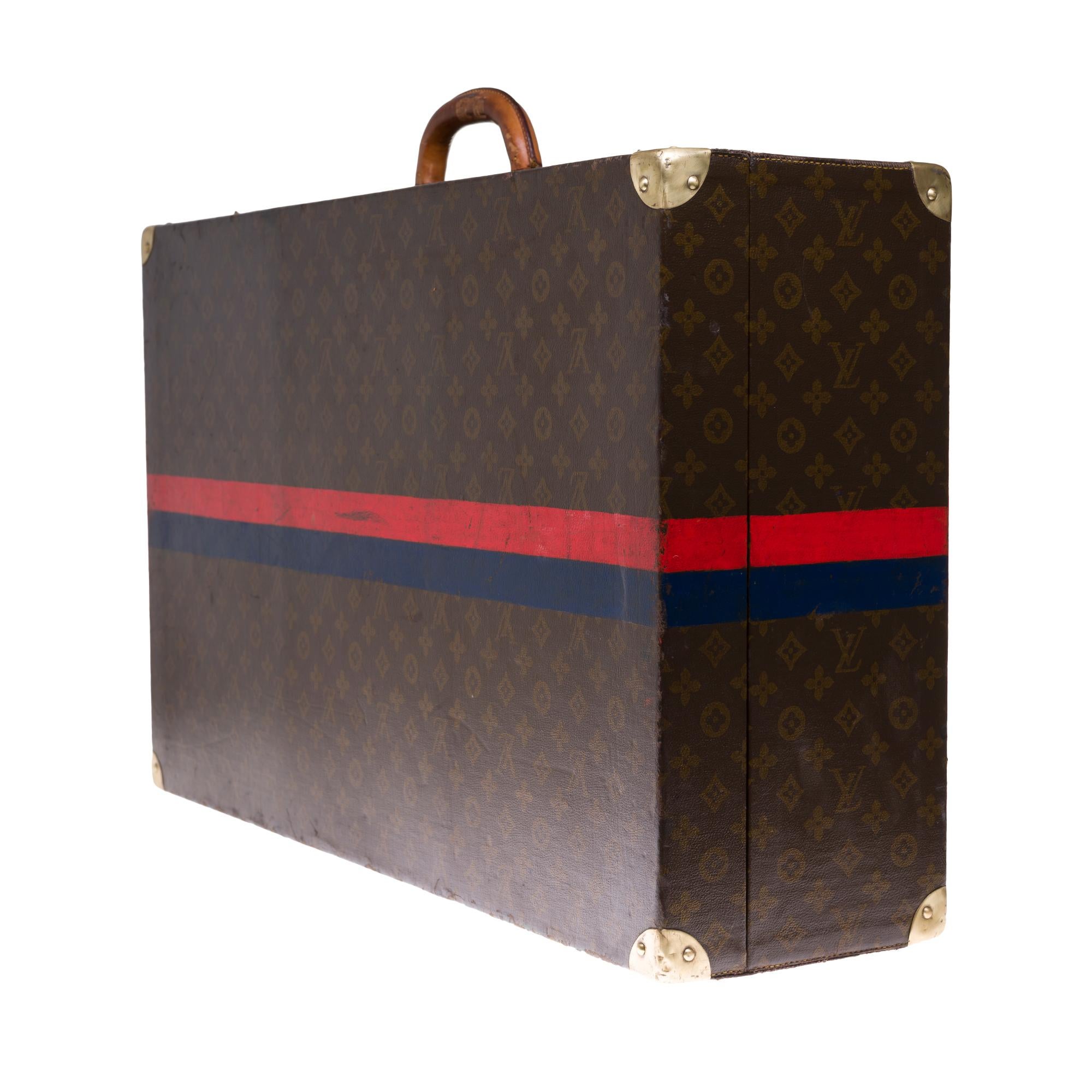 Rare Louis Vuitton 75 Suitcase in brown monogram canvas 1
