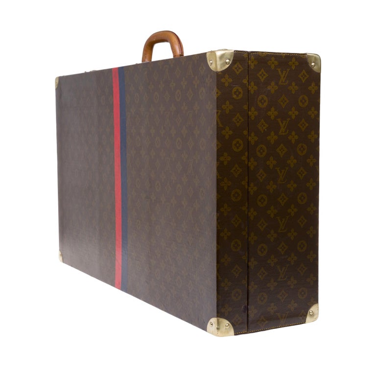 Rare Louis Vuitton 75 Suitcase in brown monogram canvas For Sale 1