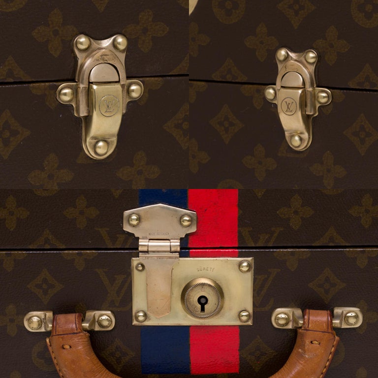 Rare Louis Vuitton 75 Suitcase in brown monogram canvas For Sale 3