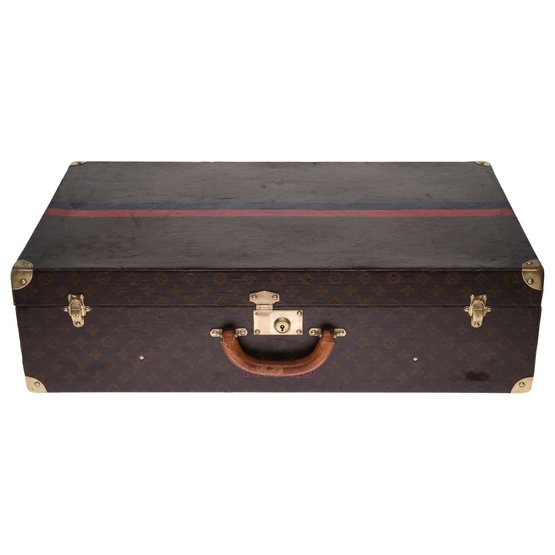 Rare Louis Vuitton 75 Suitcase in brown monogram canvas
