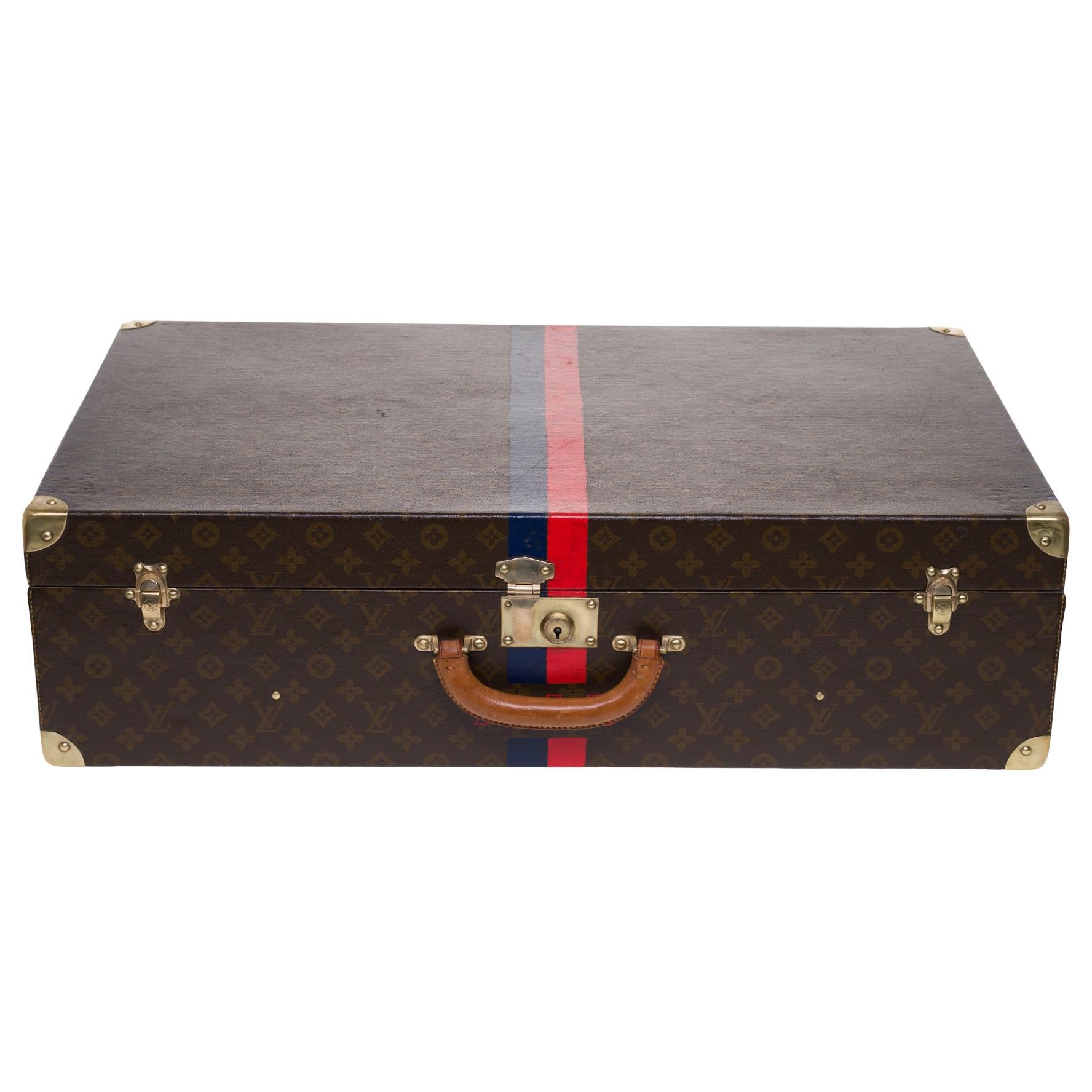 Rare Louis Vuitton 75 Suitcase in brown monogram canvas