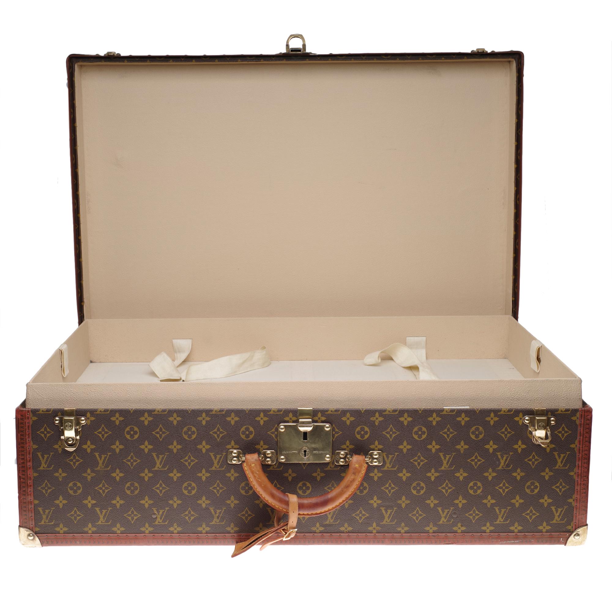 Rare Louis Vuitton 80 Suitcase in brown monogram canvas 5