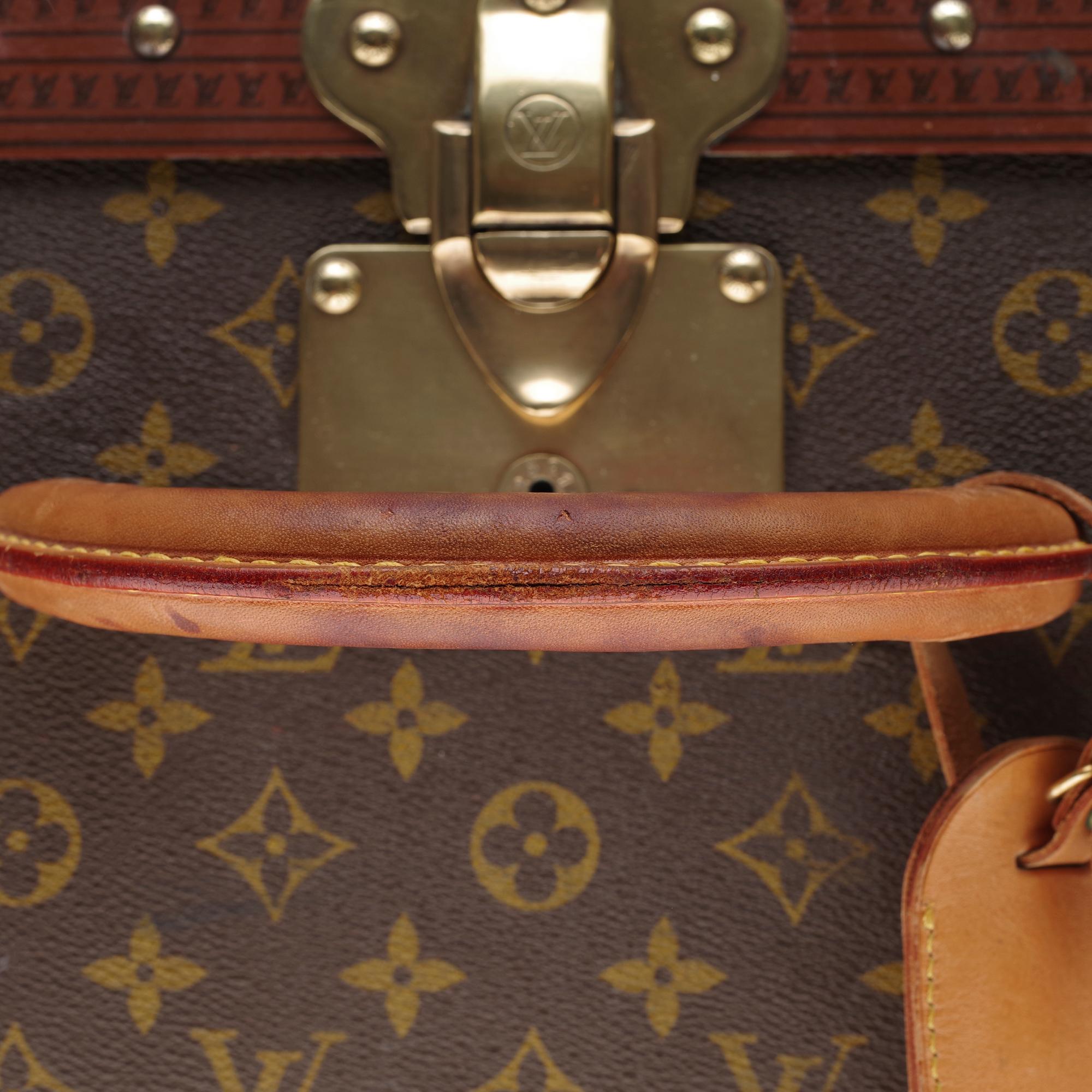 Rare Louis Vuitton 80 Suitcase in brown monogram canvas 8