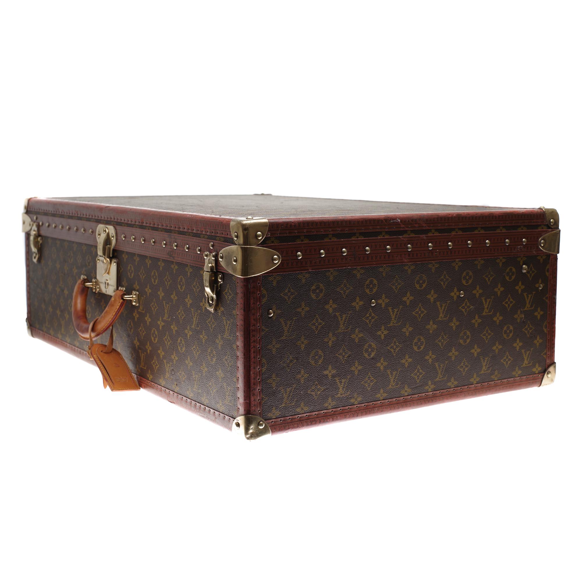 Rare Louis Vuitton 80 Suitcase in brown monogram canvas In Good Condition In Paris, IDF