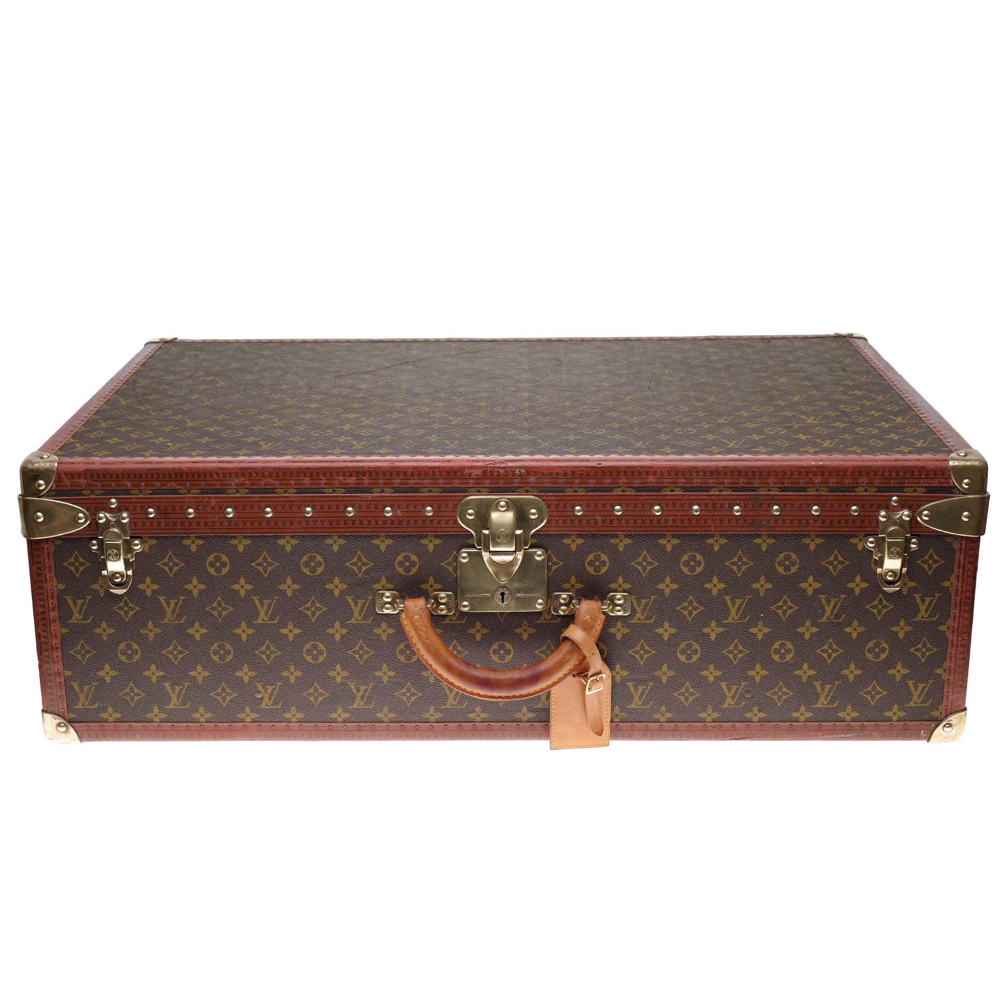 Rare Louis Vuitton 80 Suitcase in brown monogram canvas