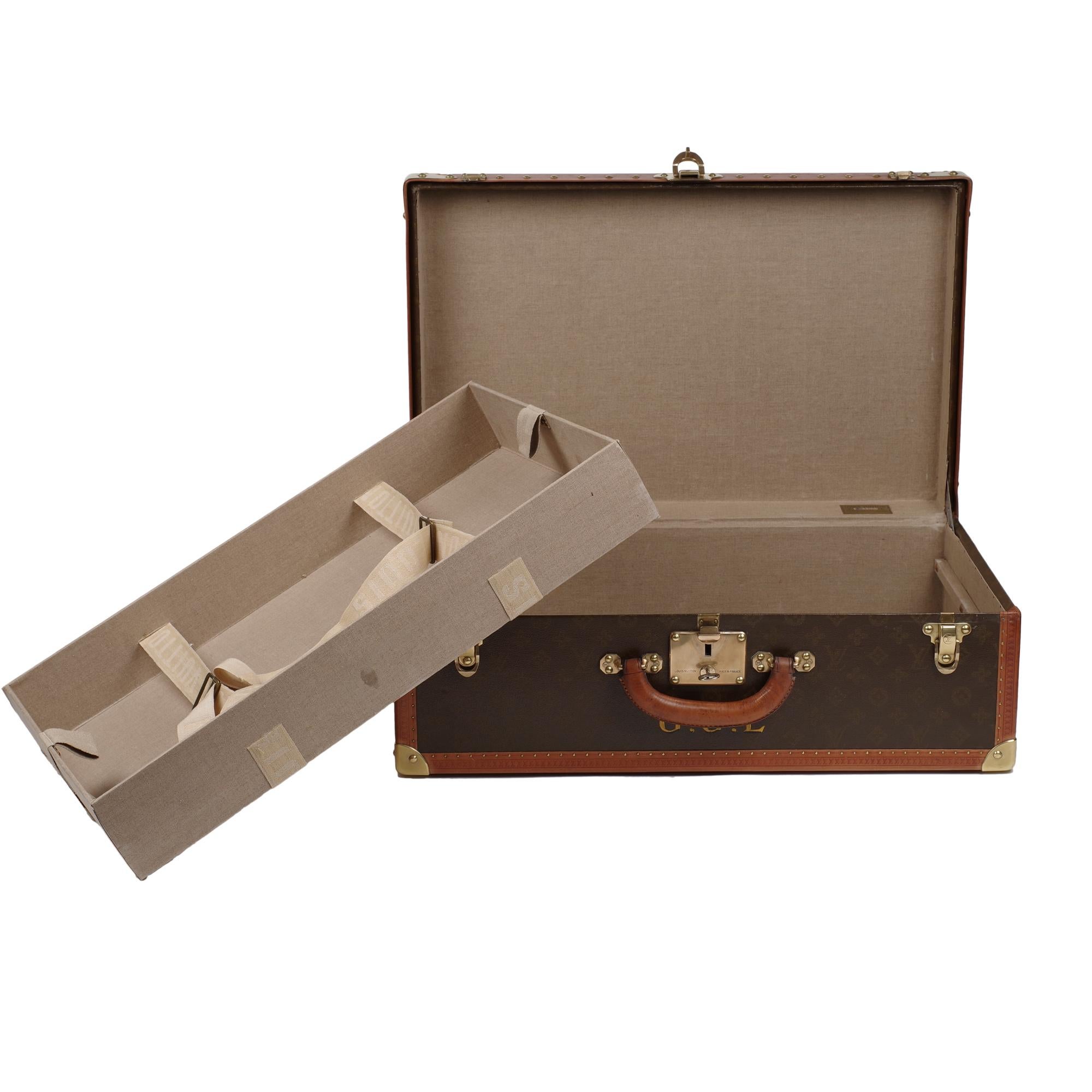 Rare Louis Vuitton Alzer 60cm Suitcase in brown monogram canvas 10