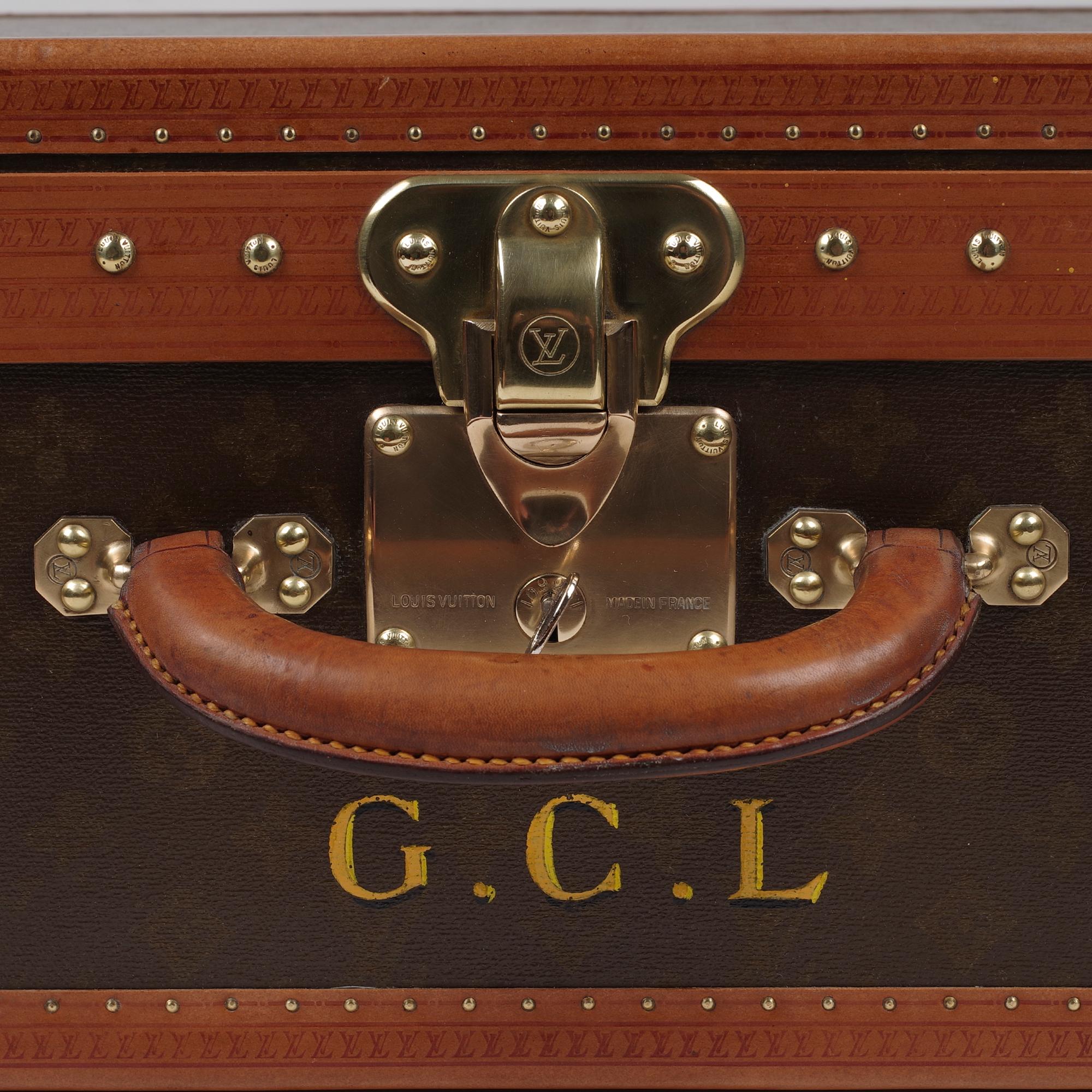 Brown Rare Louis Vuitton Alzer 60cm Suitcase in brown monogram canvas