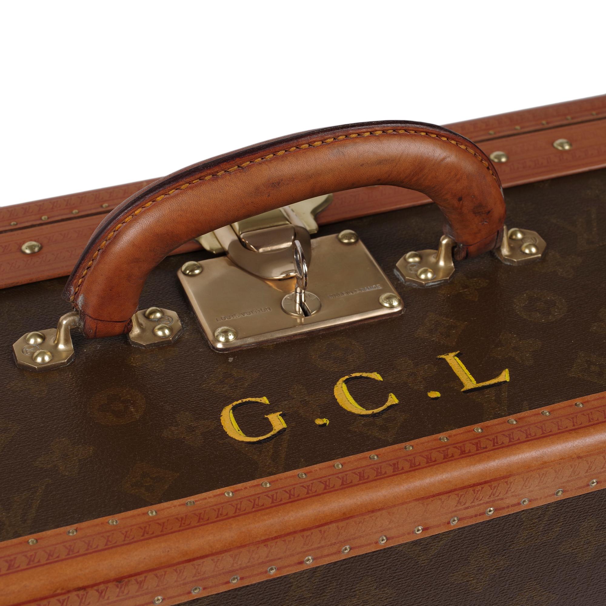 Women's or Men's Rare Louis Vuitton Alzer 60cm Suitcase in brown monogram canvas
