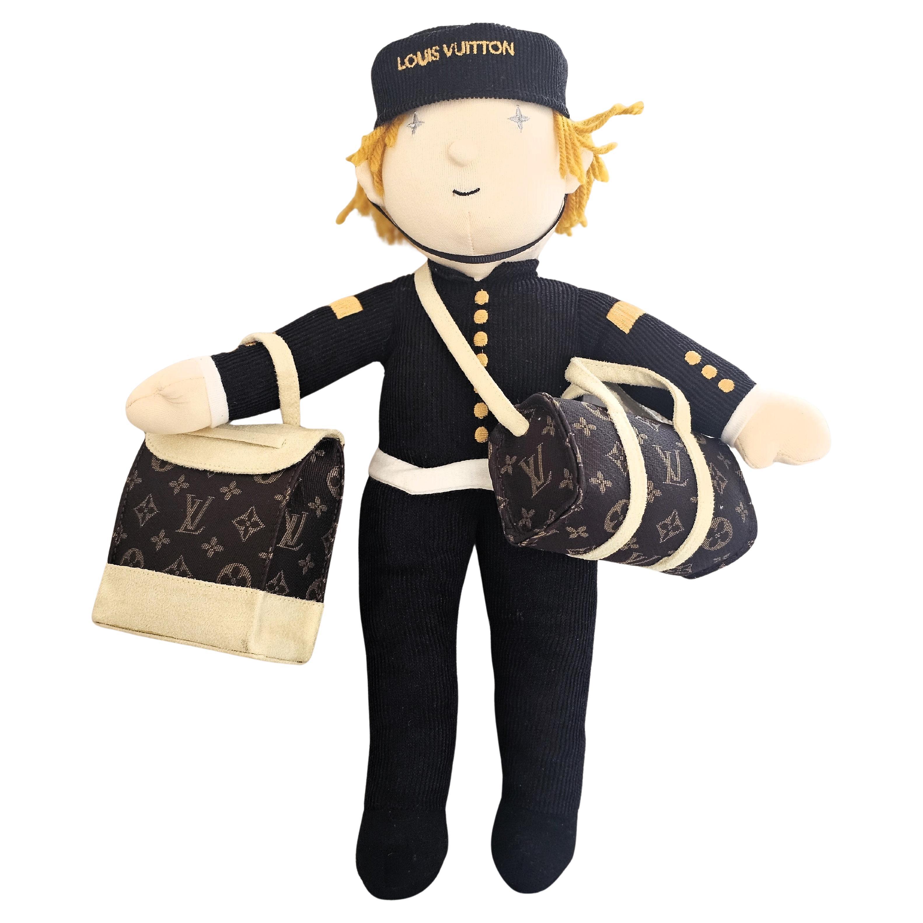 Rare Louis Vuitton Bellboy Doll with two Keepall Bags Collection Item Limited For Sale